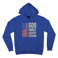 God Family Country Freedom Gift Patriotic Usa Flag Gift Hoodie