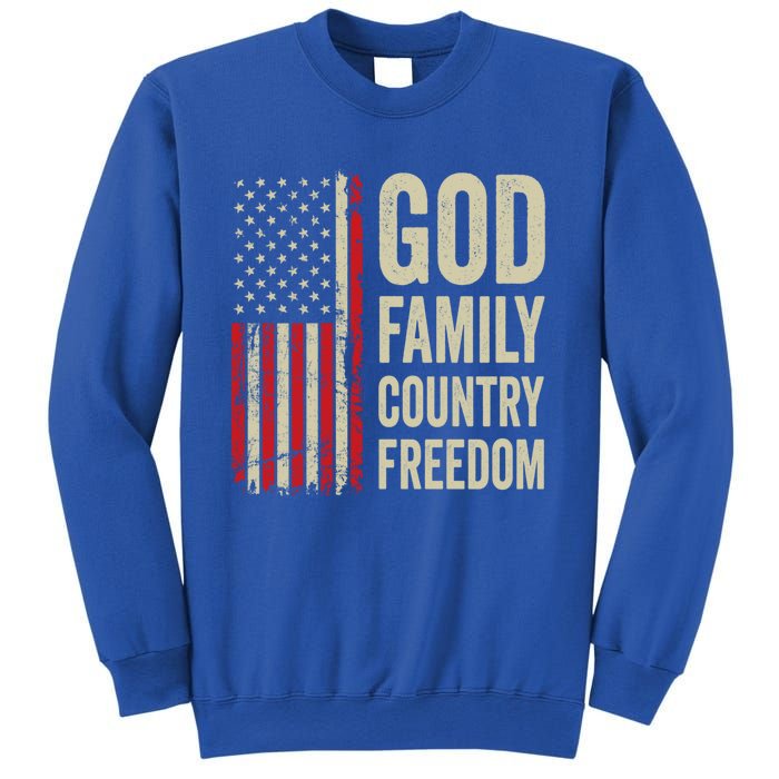 God Family Country Freedom Gift Patriotic Usa Flag Gift Sweatshirt