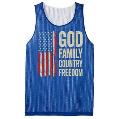 God Family Country Freedom Gift Patriotic Usa Flag Gift Mesh Reversible Basketball Jersey Tank