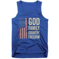 God Family Country Freedom Gift Patriotic Usa Flag Gift Tank Top