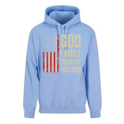 God Family Country Freedom Gift Patriotic Usa Flag Gift Unisex Surf Hoodie