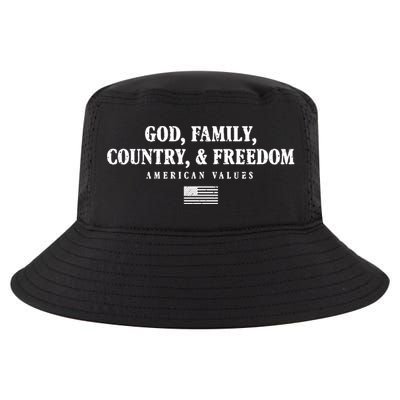 God Family Country And Freedom Gift Cool Comfort Performance Bucket Hat