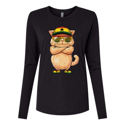 Ghanaian Flag Cat Mom Souvenirs Products Kitten Ghana Womens Cotton Relaxed Long Sleeve T-Shirt