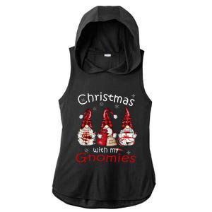 Gnome Family Christmas Buffalo Plaid Ladies PosiCharge Tri-Blend Wicking Draft Hoodie Tank