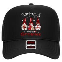 Gnome Family Christmas Buffalo Plaid High Crown Mesh Back Trucker Hat