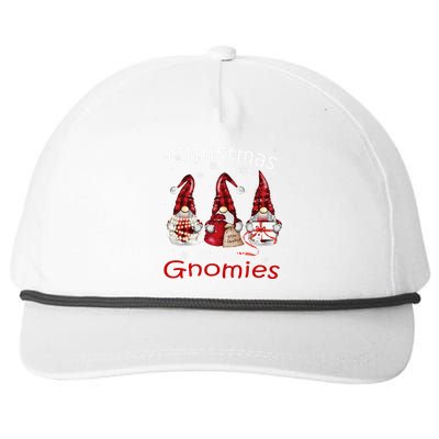 Gnome Family Christmas Buffalo Plaid Snapback Five-Panel Rope Hat