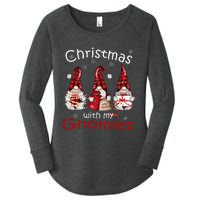 Gnome Family Christmas Buffalo Plaid Women's Perfect Tri Tunic Long Sleeve Shirt