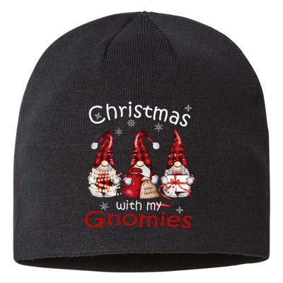 Gnome Family Christmas Buffalo Plaid Sustainable Beanie