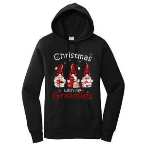 Gnome Family Christmas Buffalo Plaid Women's Pullover Hoodie