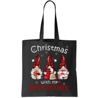 Gnome Family Christmas Buffalo Plaid Tote Bag