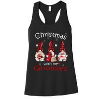 Gnome Family Christmas Buffalo Plaid Women's Racerback Tank