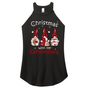 Gnome Family Christmas Buffalo Plaid Women's Perfect Tri Rocker Tank