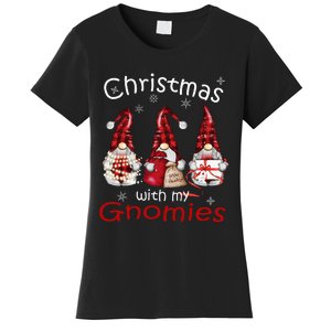 Gnome Family Christmas Buffalo Plaid Women's T-Shirt