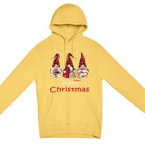 Gnome Family Christmas For Women Buffalo Plaid Premium Pullover Hoodie