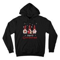 Gnome Family Christmas For Women Buffalo Plaid Hoodie