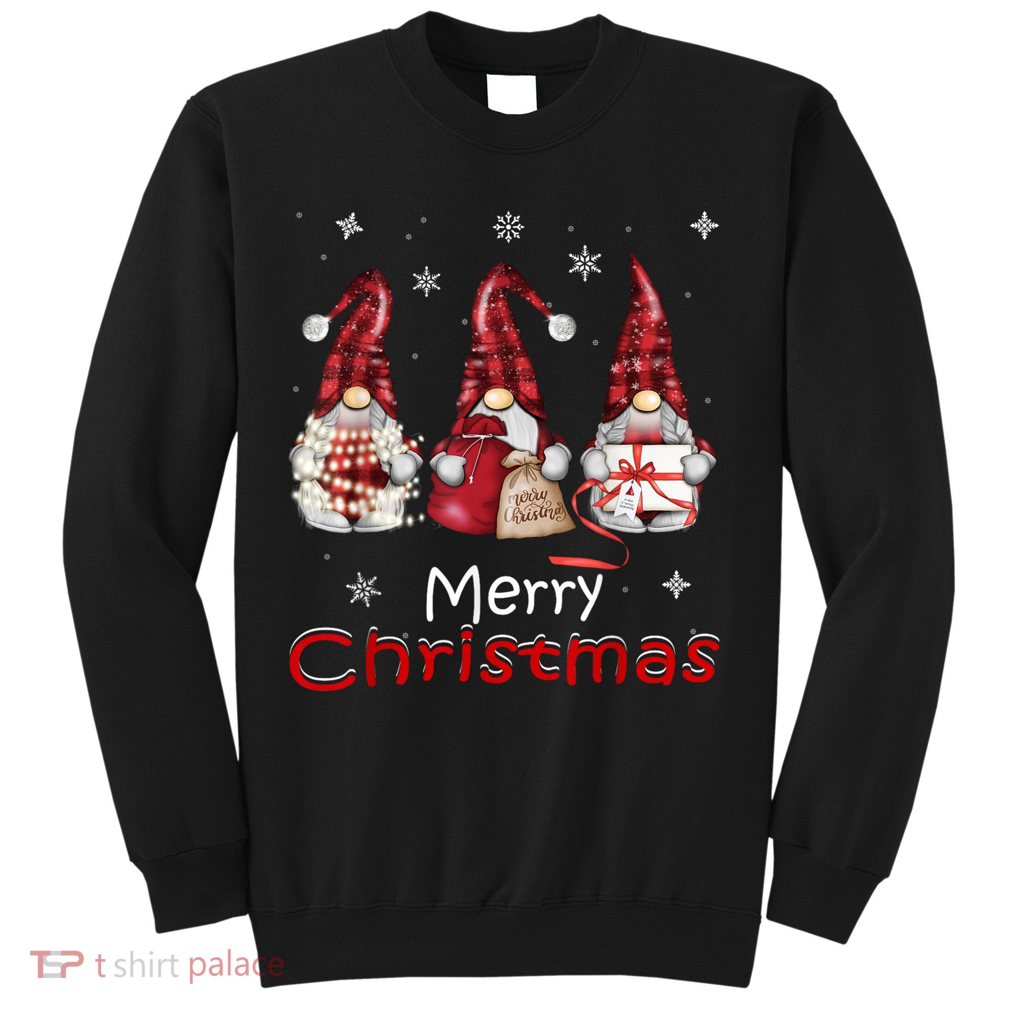 Gnome Family Christmas For Women Buffalo Plaid Sweatshirt