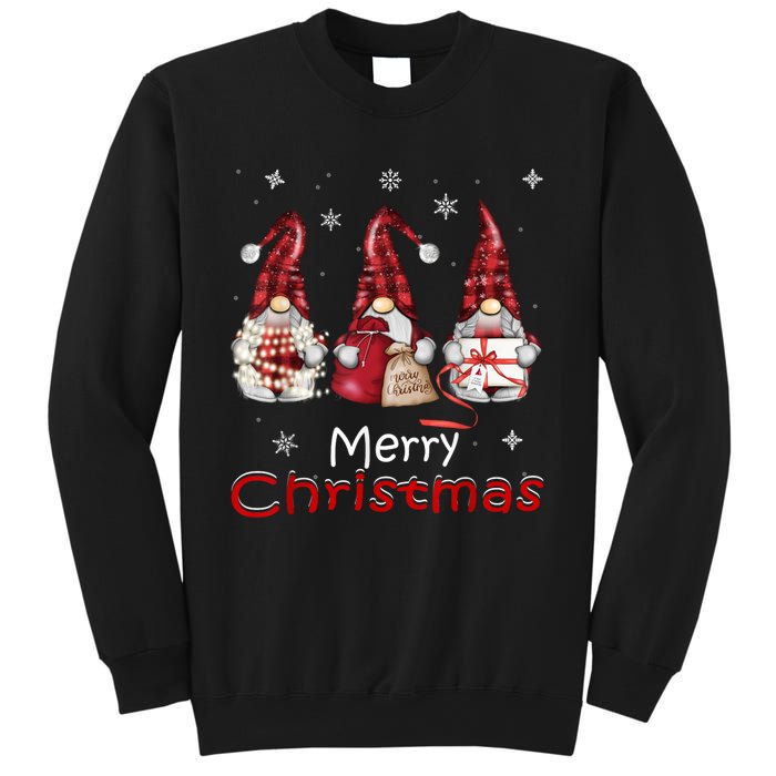 Gnome Family Christmas For Women Buffalo Plaid Sweatshirt