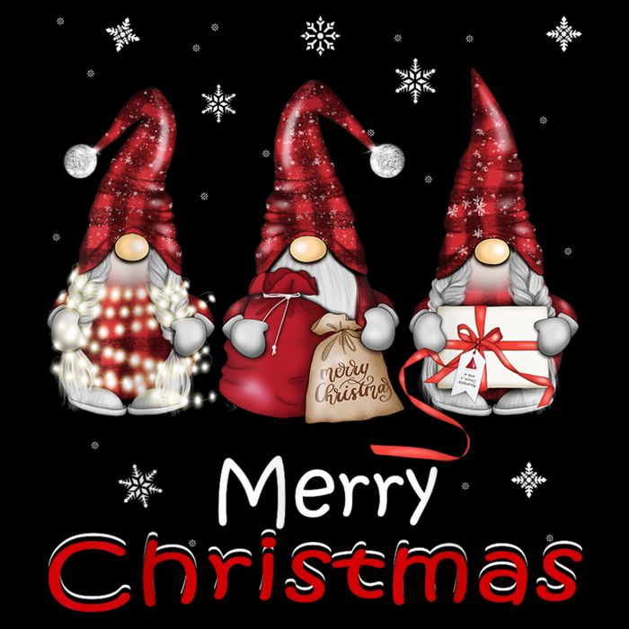 Gnome Family Christmas For Women Buffalo Plaid Drawstring Bag
