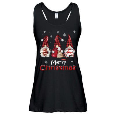 Gnome Family Christmas For Women Buffalo Plaid Ladies Essential Flowy Tank
