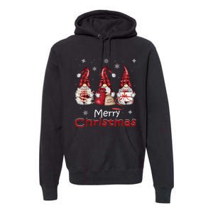 Gnome Family Christmas For Women Buffalo Plaid Premium Hoodie