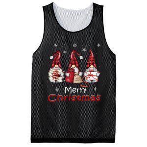 Gnome Family Christmas For Women Buffalo Plaid Mesh Reversible Basketball Jersey Tank