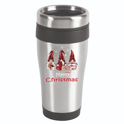 Gnome Family Christmas For Women Buffalo Plaid 16oz Travel Tumbler