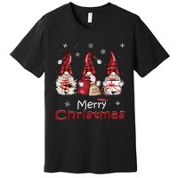 Gnome Family Christmas For Women Buffalo Plaid Premium T-Shirt