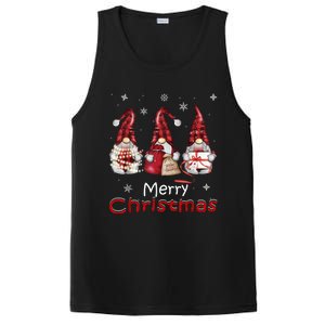 Gnome Family Christmas For Women Buffalo Plaid PosiCharge Competitor Tank