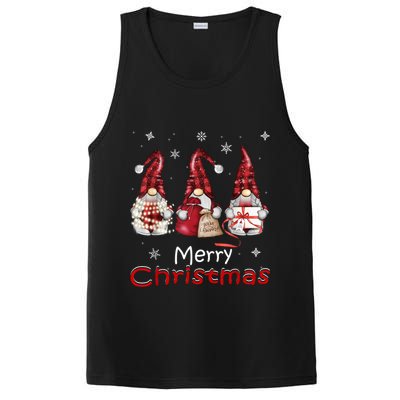 Gnome Family Christmas For Women Buffalo Plaid PosiCharge Competitor Tank