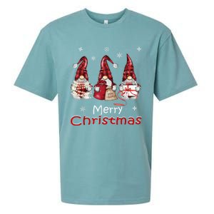 Gnome Family Christmas For Women Buffalo Plaid Sueded Cloud Jersey T-Shirt