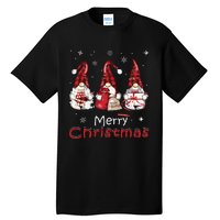 Gnome Family Christmas Shirts For Women Buffalo Plaid Tall T-Shirt