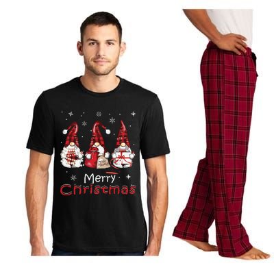 Gnome Family Christmas Shirts For Women Buffalo Plaid Pajama Set