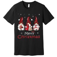 Gnome Family Christmas Shirts For Women Buffalo Plaid Premium T-Shirt