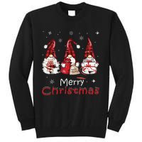 Gnome Family Christmas Shirts For Women Buffalo Plaid Tall Sweatshirt