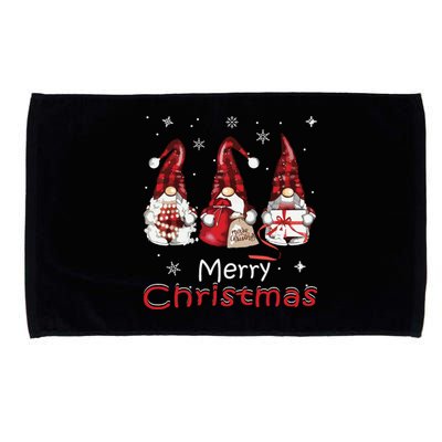 Gnome Family Christmas Shirts For Women Buffalo Plaid Microfiber Hand Towel