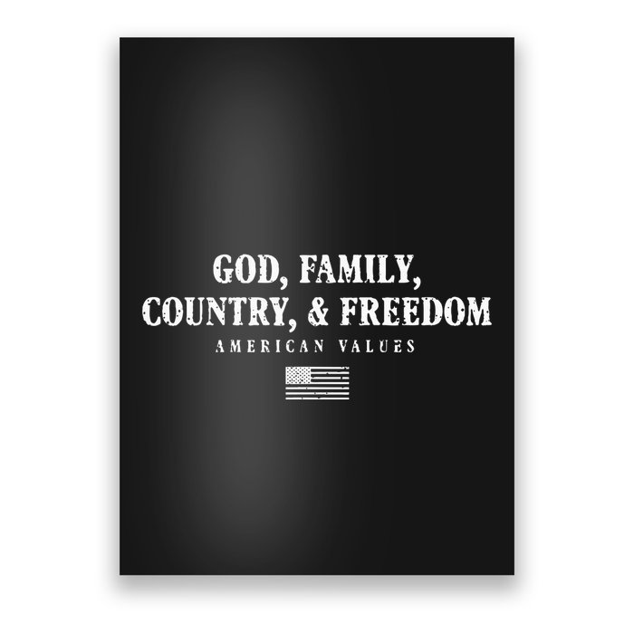 God Family Country & Freedom Poster