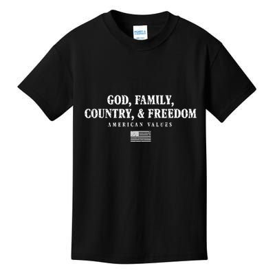 God Family Country & Freedom Kids T-Shirt