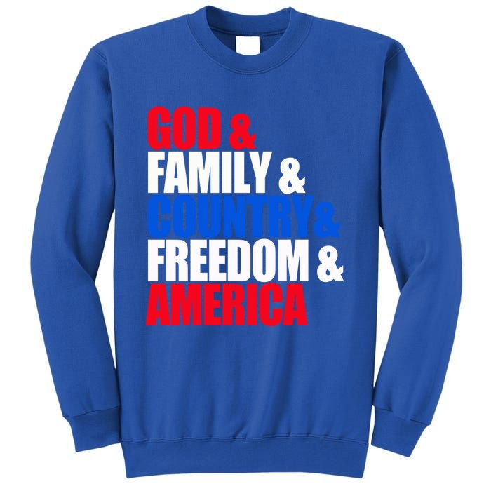 God Family Country Freedom Patriotic Holiday Gift Sweatshirt