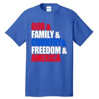 God Family Country Freedom Patriotic Holiday Gift Tall T-Shirt