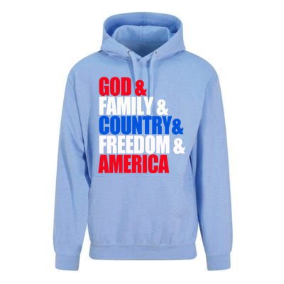 God Family Country Freedom Patriotic Holiday Gift Unisex Surf Hoodie