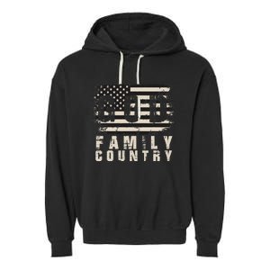 God Family Country Patriotic Proud Soldier USA Memorial Day Garment-Dyed Fleece Hoodie