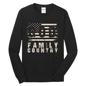 God Family Country Patriotic Proud Soldier USA Memorial Day Tall Long Sleeve T-Shirt