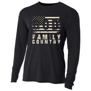 God Family Country Patriotic Proud Soldier USA Memorial Day Cooling Performance Long Sleeve Crew