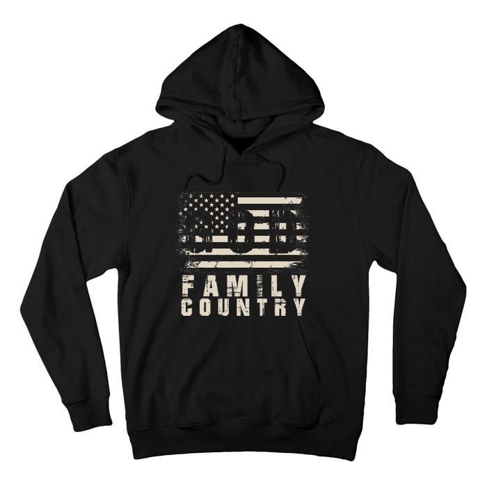 God Family Country Patriotic Proud Soldier USA Memorial Day Tall Hoodie