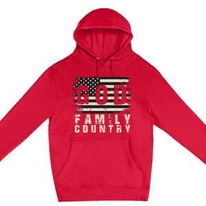 God Family Country Patriotic Proud Soldier USA Memorial Day Premium Pullover Hoodie