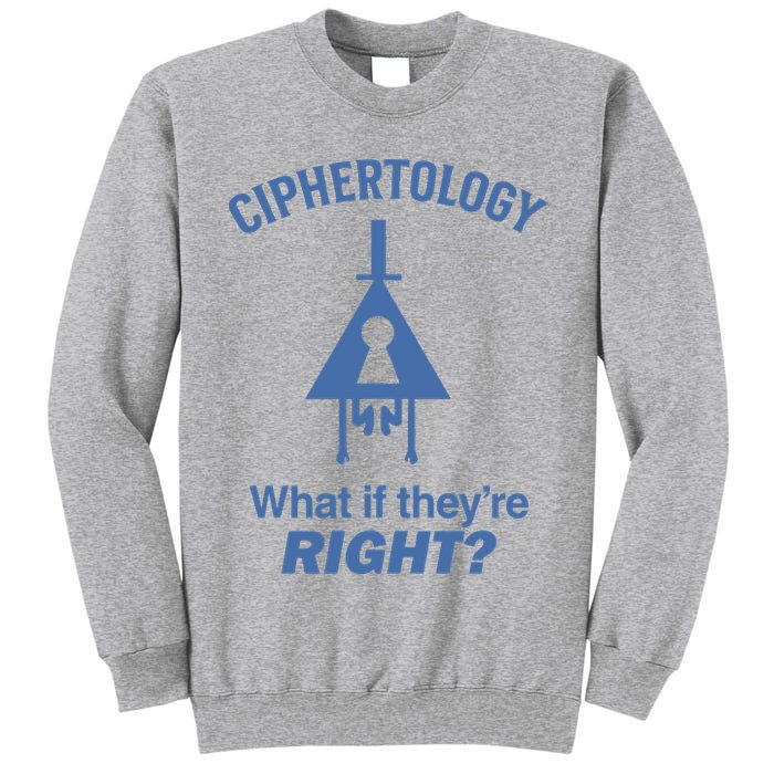 Gravity Falls Ciphertology What If TheyRe Right Tall Sweatshirt