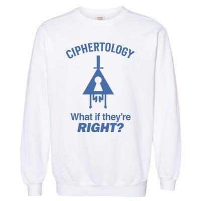 Gravity Falls Ciphertology What If TheyRe Right Garment-Dyed Sweatshirt