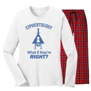 Gravity Falls Ciphertology What If TheyRe Right Women's Long Sleeve Flannel Pajama Set 