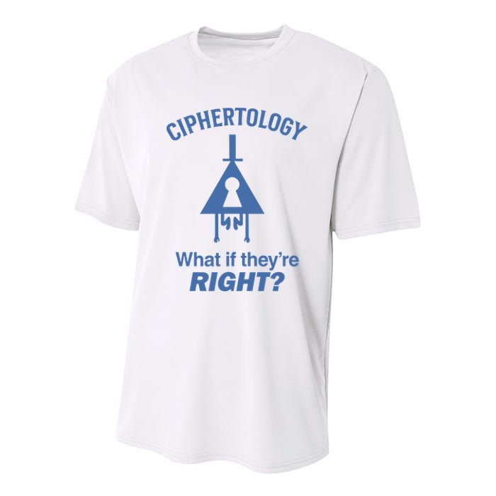 Gravity Falls Ciphertology What If TheyRe Right Youth Performance Sprint T-Shirt