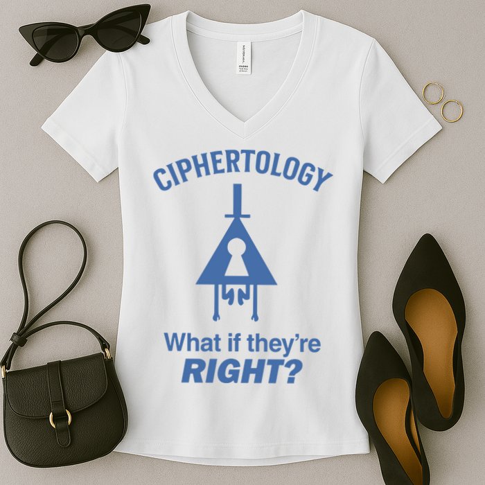 Gravity Falls Ciphertology What If TheyRe Right Women's V-Neck T-Shirt